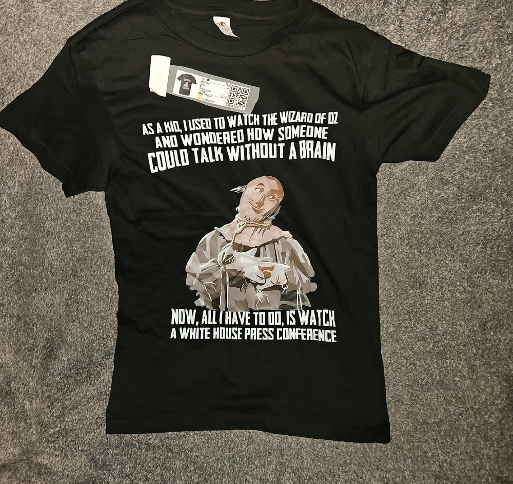 Black Graphic T-Shirt with Humorous Print